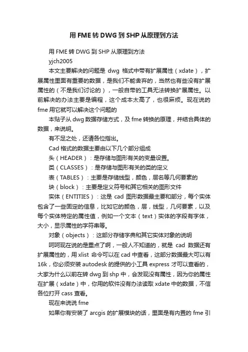 用FME转DWG到SHP从原理到方法