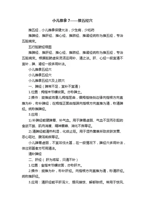 小儿推拿7——推五经穴