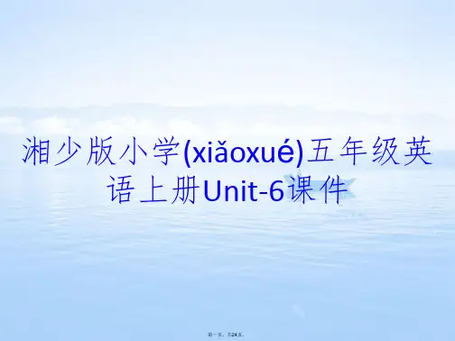 湘少版小学五年级英语上册Unit-6课件