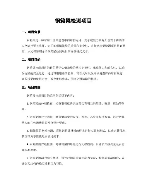 钢箱梁检测项目