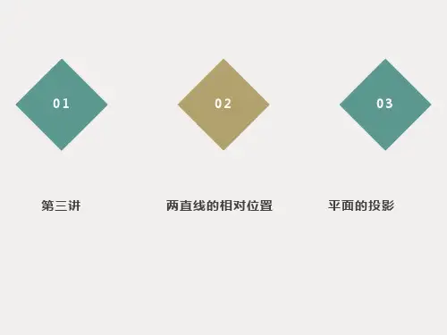 两直线的相对位置平面的投影