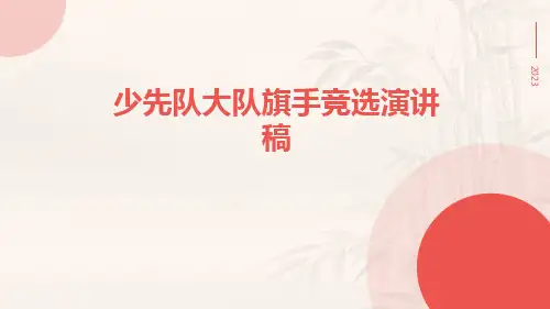 少先队大队旗手竞选演讲稿PPT