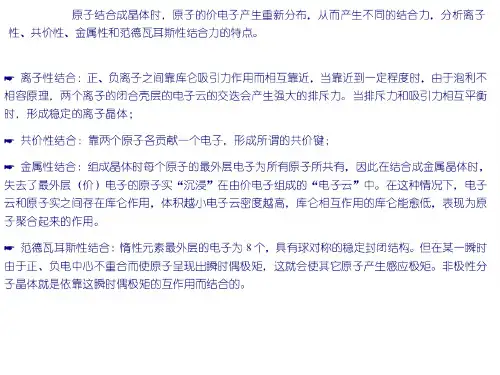 固体物理复习简答题