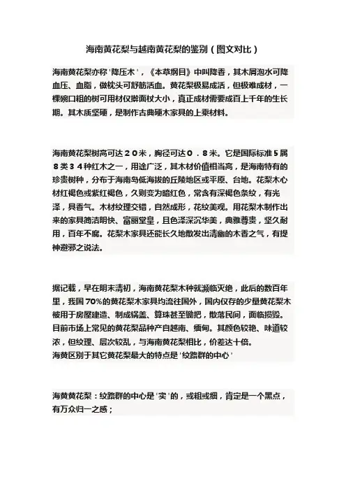 海南黄花梨与越南黄花梨的鉴别（图文对比）