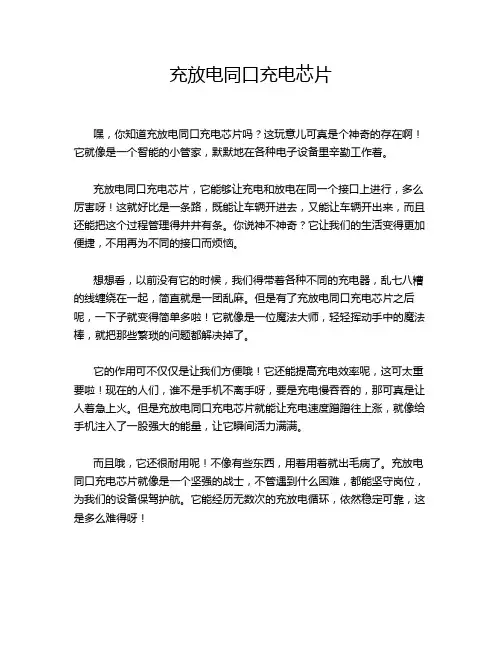 充放电同口充电芯片