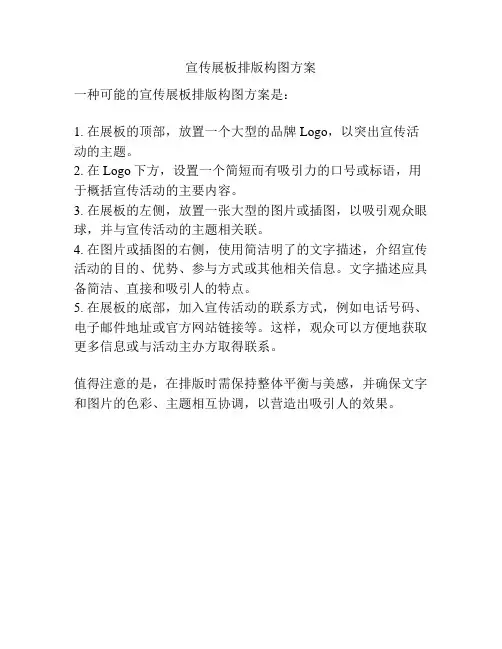 宣传展板排版构图方案