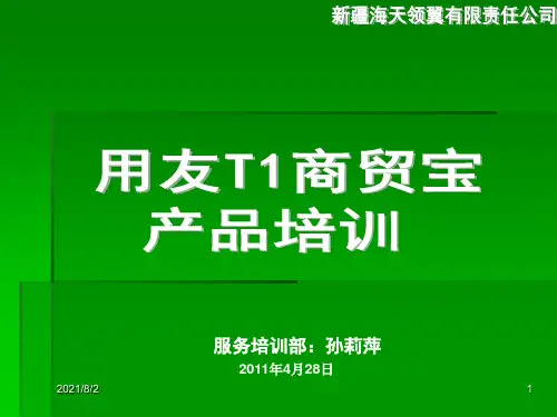 用友T1商贸宝培训教程