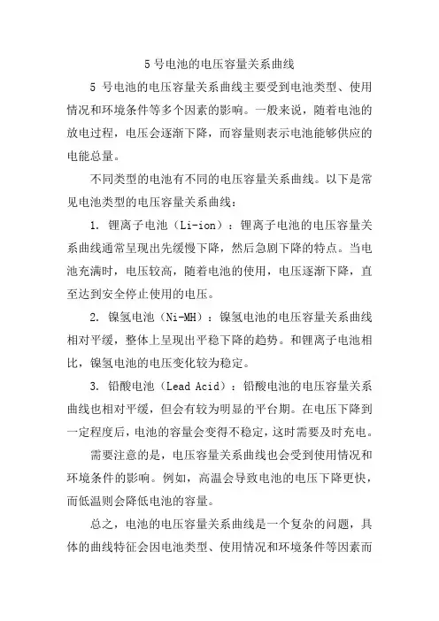 5号电池的电压容量关系曲线