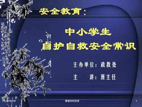 中小学生自护自救安全常识.ppt
