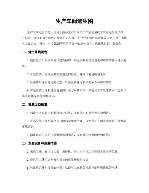 生产车间逃生图