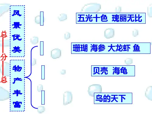 富饶的西沙群岛读写结合