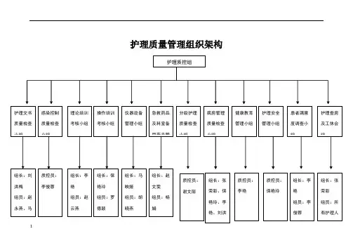 护理质量管理组织架构图