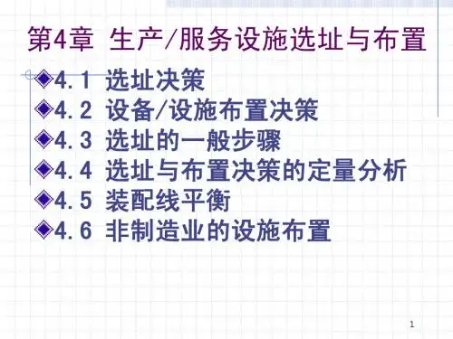 chapt 4选址与布置09.3