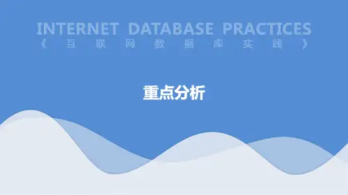 自考互联网数据库实践重点分析课件复习资料