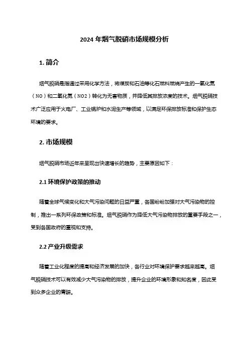 2024年烟气脱硝市场规模分析