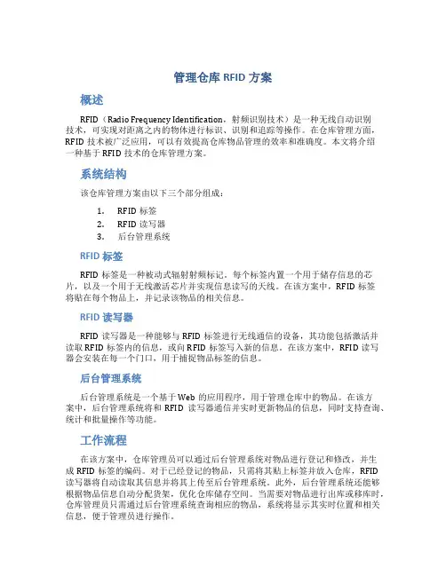 管理仓库rfid方案