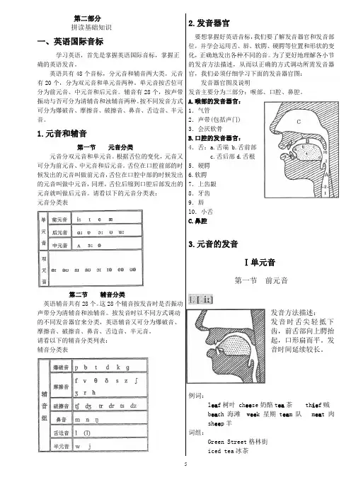 英语音标讲义-完美打印版