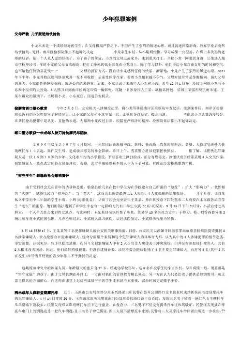 少年犯罪案例