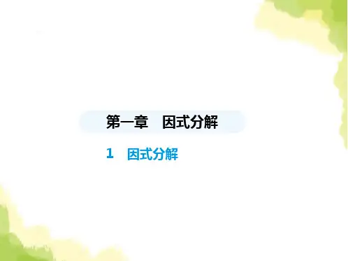 鲁教版八年级数学上册第一章因式分解1因式分解课件