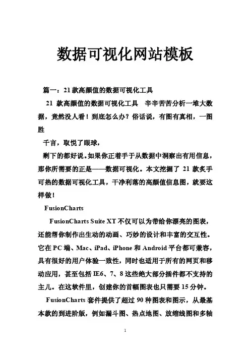 数据可视化网站模板