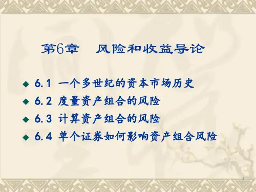 《公司金融学》第6章风险和收益导论