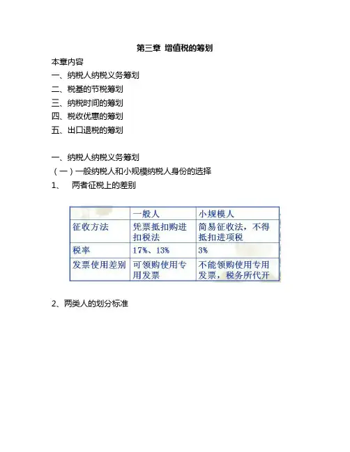 第三章 增值税的筹划