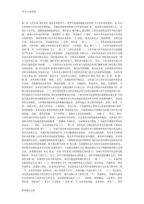 入库验收讲课教案