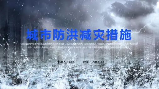 城市防洪减灾措施PPT教学讲座课件