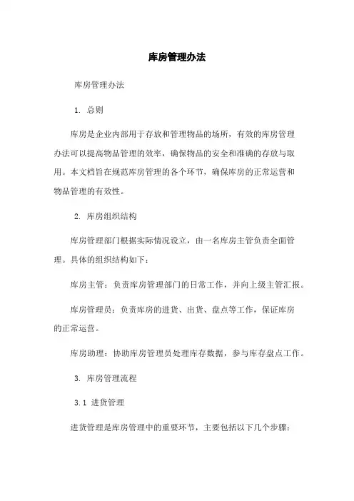 库房管理办法