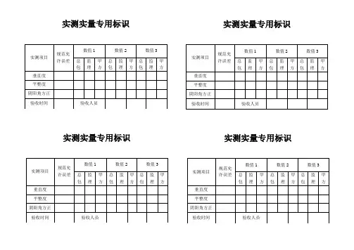 实测实量专用标识