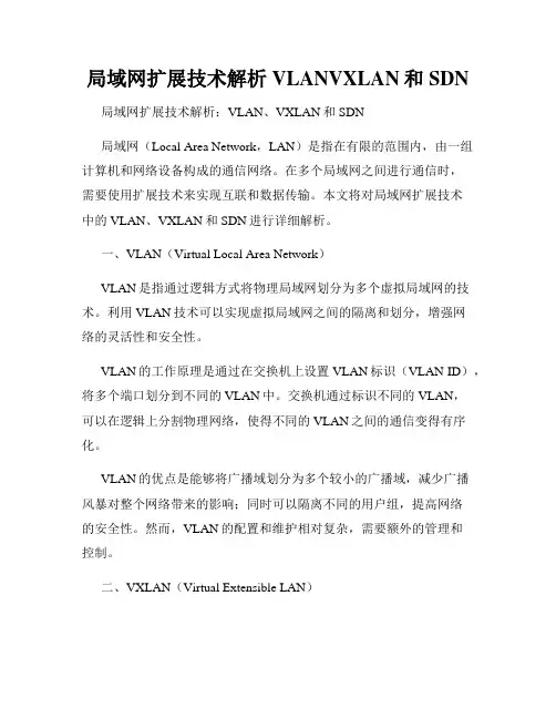 局域网扩展技术解析VLANVXLAN和SDN
