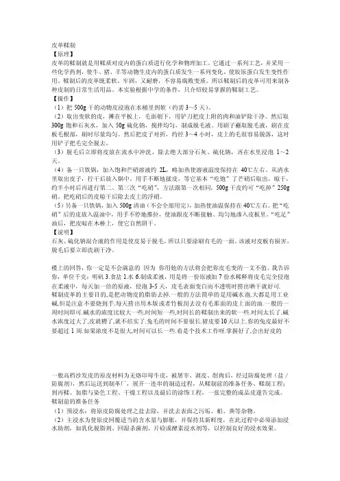 皮革鞣制——精选推荐