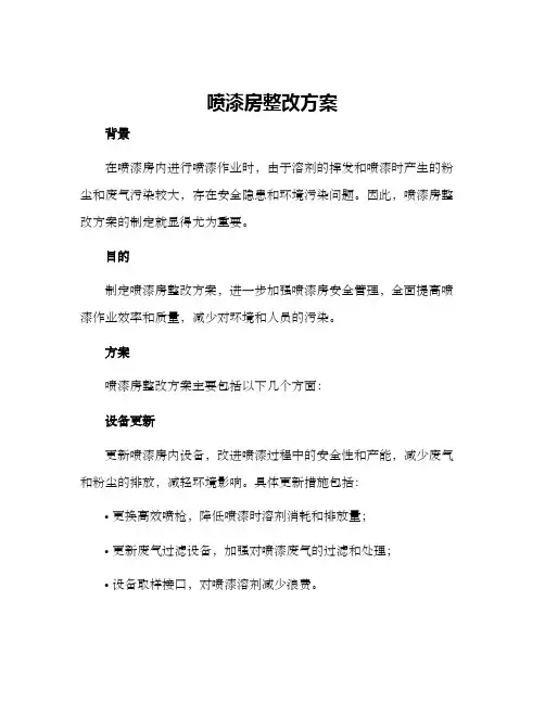 喷漆房整改方案