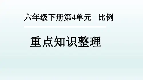 六年级下册数学四单元重点