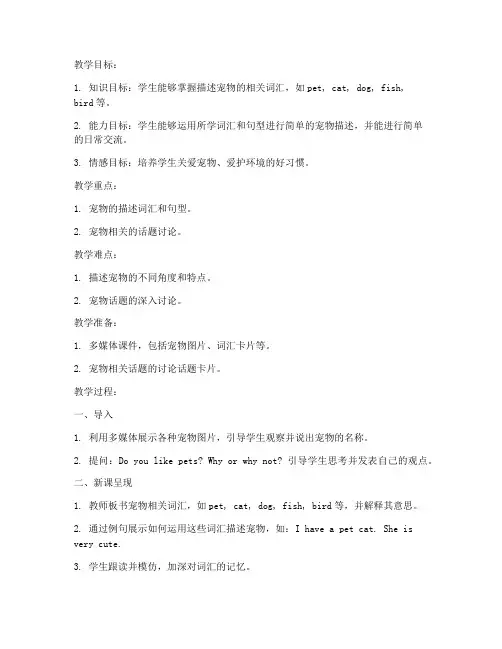 高中英语上课教案模板人教版