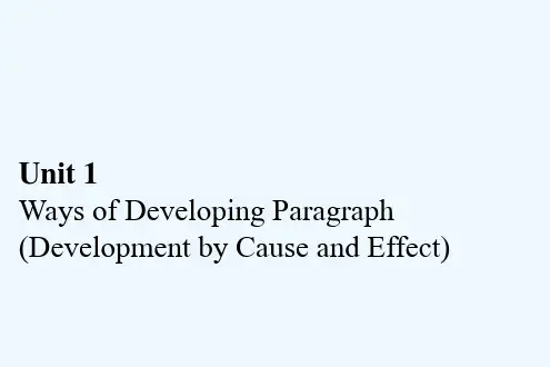 因果关系cause-and-effect