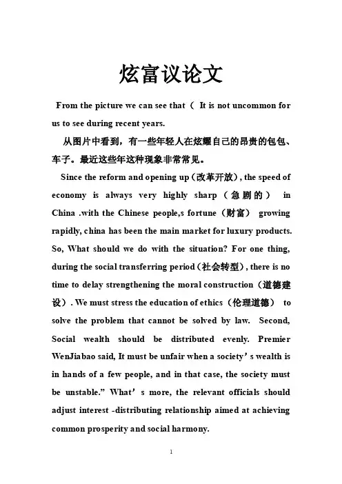 炫富议论文——精选推荐