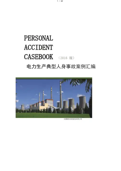 电力生产典型人身事故案例汇编