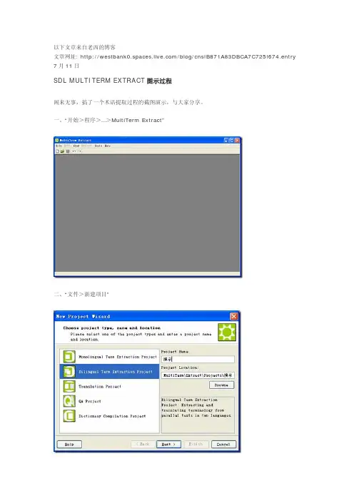 SDL MULTITERM EXTRACT图解使用教程