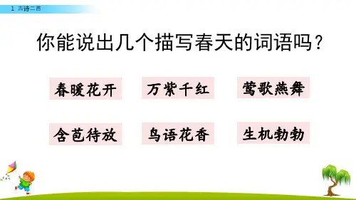 二年级语文下册第一单元 课件汇总 1古诗二首 2找春天 3开满鲜花的小路 4邓小平爷爷植树