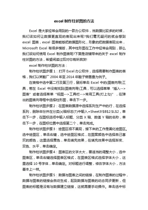 excel制作柱状图的方法