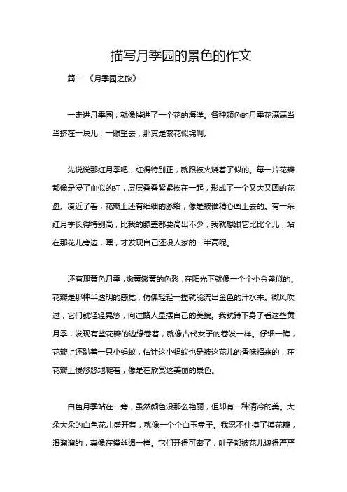 描写月季园的景色的作文