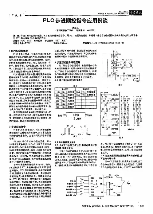 PLC步进顺控指令应用例谈