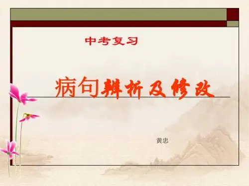 中考复习——病句辨析及修改