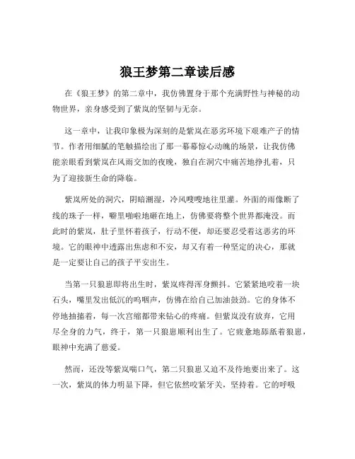 狼王梦第二章读后感