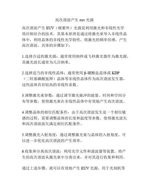 高次谐波产生euv光源