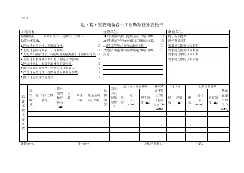 工程勘察任务委托书