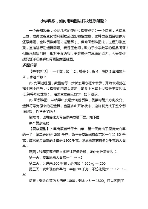 小学奥数，如何用画图法解决还原问题？