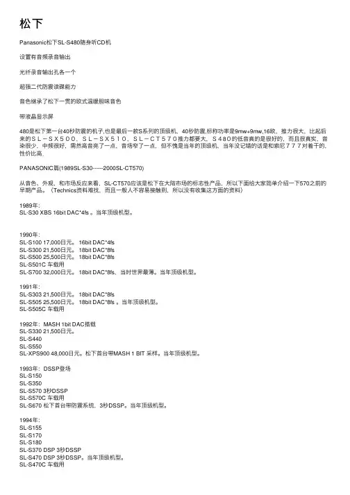 松下——精选推荐