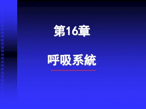 组织学与胚胎学课件-呼吸系统